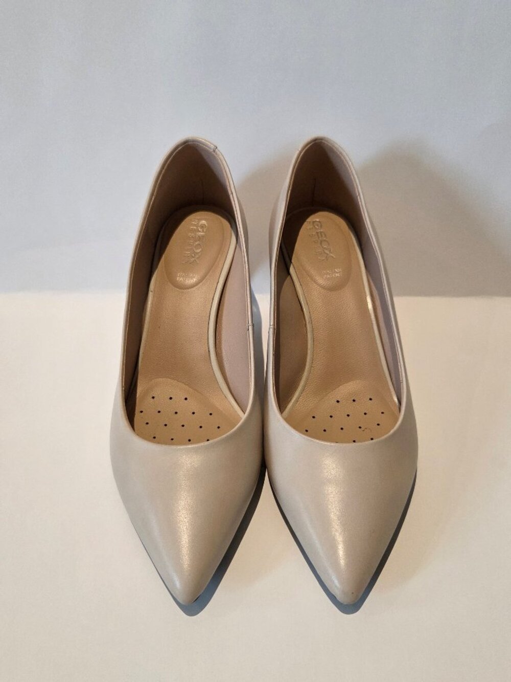 Leather Heels (Size US 7 or EU 37) - Nude
